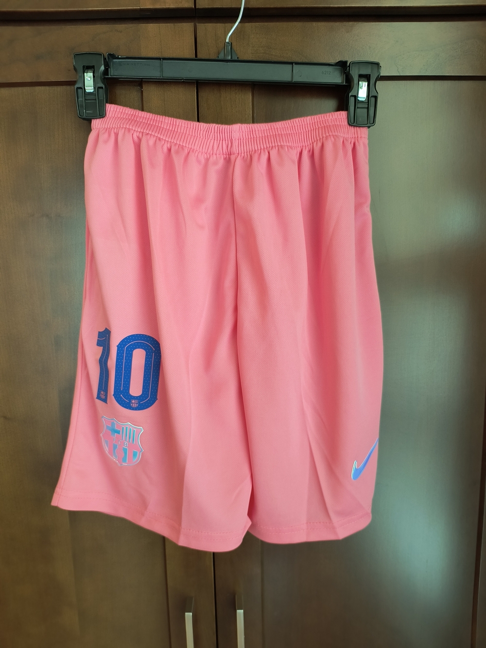 Nike Barcelona #10 Lamine Yamal "Cotton Candy" Pink Soccer Shorts